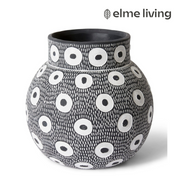 Ronis Ashton Pot White/Black 28x28x27cm