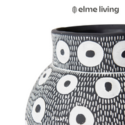 Ronis Ashton Pot White/Black 28x28x27cm