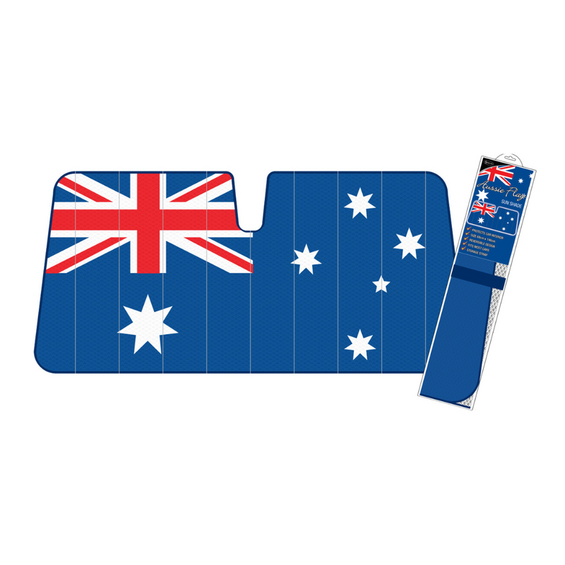 Ronis Aussie Flag Sunshade Small Car 140x68cm
