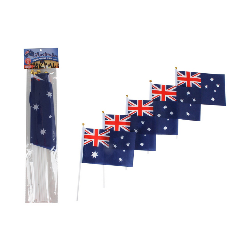 Ronis Aussie Waving Flags 13.5x19.5cm 6pk