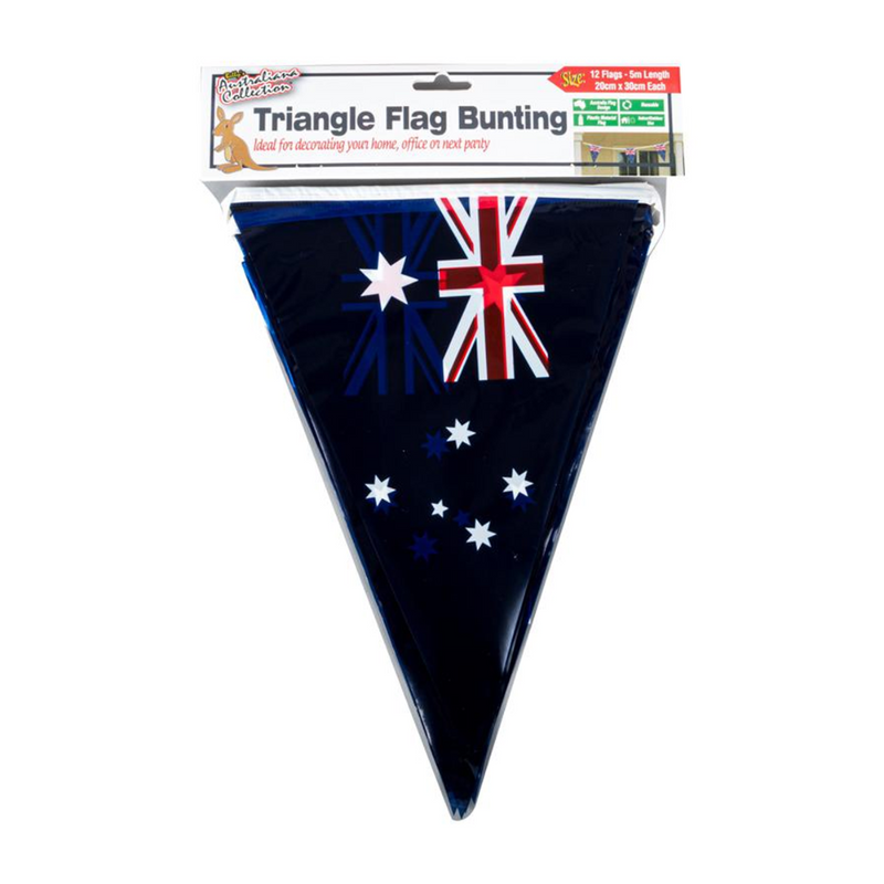 Ronis Australian Triangle Flag Bunting 20x30cm 5m