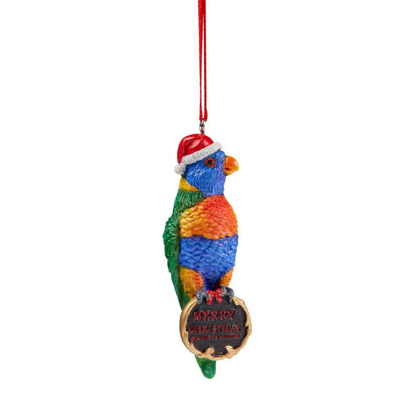 Ronis Australian Christmas Decoration Rainbow Lorikeet 9.5cm