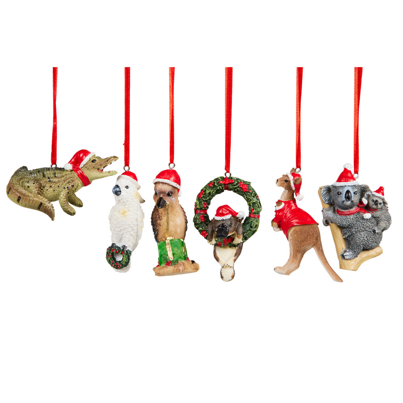 Ronis Australian Christmas Tree Decorations Aussie Animal Gift Pack