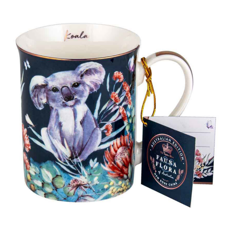Ronis Australiana Flora Koala Mug New Bone China 360ml