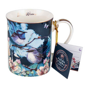 Ronis Australiana Floral Blue Wren Mug New Bone China 360ml – thumbnail