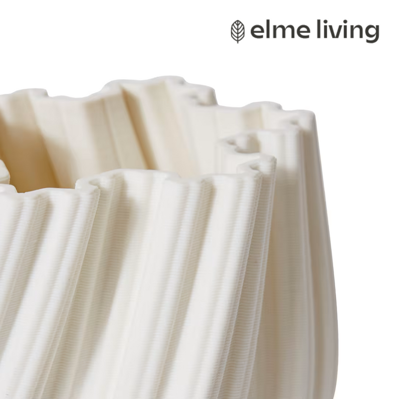 Ronis Avalon Vase White 15x15x20cm