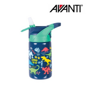 Avanti YumYum Kids AutoSpout Insulated Bottle 375ml Dinosaur Parade – insulated kids drink bottle with flip spout and dinosaur design