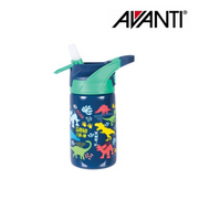 Avanti YumYum Kids AutoSpout Insulated Bottle 375ml Dinosaur Parade – insulated kids drink bottle with flip spout and dinosaur design