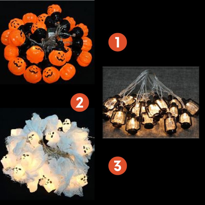 Ronis B/O Halloween String Lights 3M 20Pk 3 Asstd