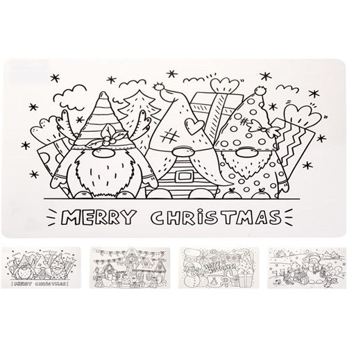 Christmas colour in placemat 43 x 28.5cm assorted