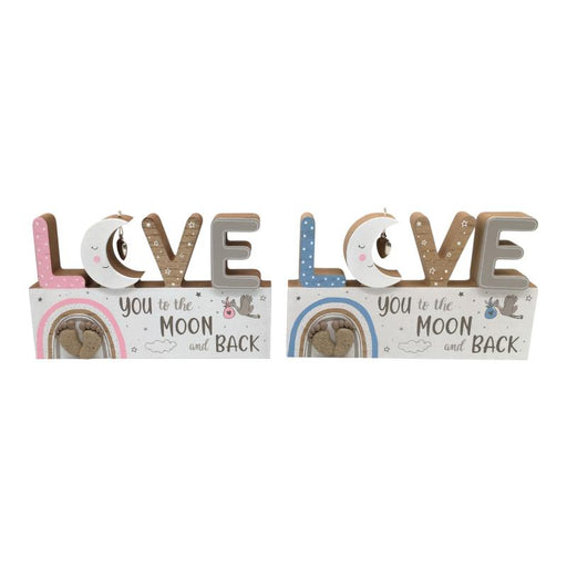 Assorted moon love baby feet plaque