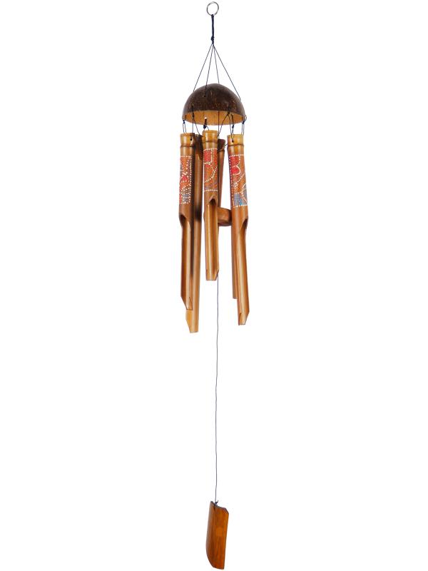 Dot painted bamboo wind chime