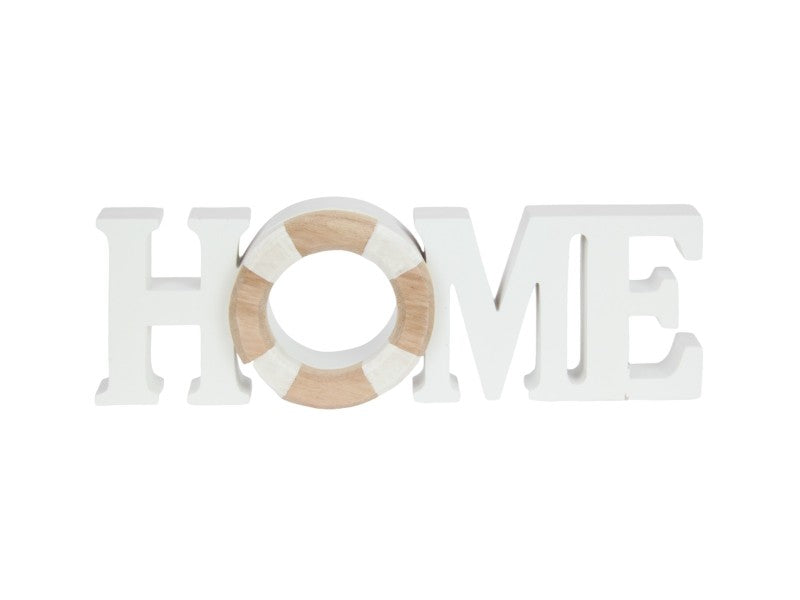 Coastal home plaque with beach buoy