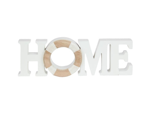 Coastal home plaque with beach buoy