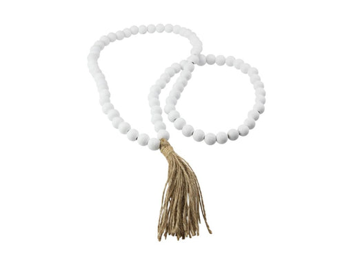 Decorative white bead garland hanger