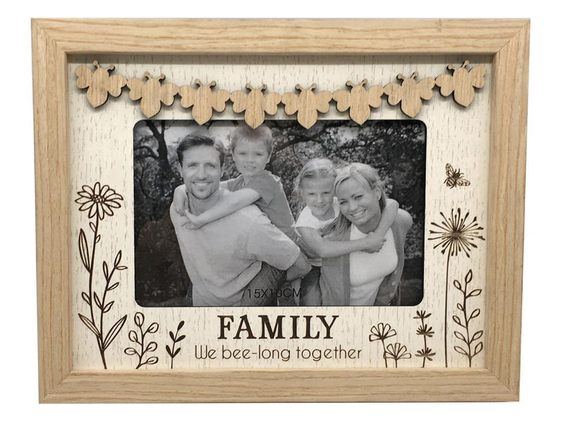 Bee family decorative photo frame plaque