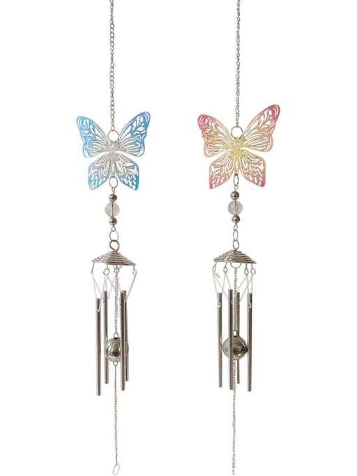 Coloured Butterfly Wind Chime 2 Assorted 70cm