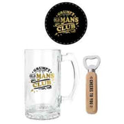 Gumpy Old Mans Club 3 Pc Wood Box Gift Set 490ml Stein Bott Opener Coaster image 2 – thumbnail