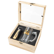 The Boss 490ml stein wood box gift set with bottle opener and coaster – thumbnail