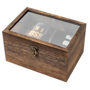 #1 Dad 3 Pc Wood Box Gift Set 270ml Spirit 4 Stones Coaster image 3 – thumbnail