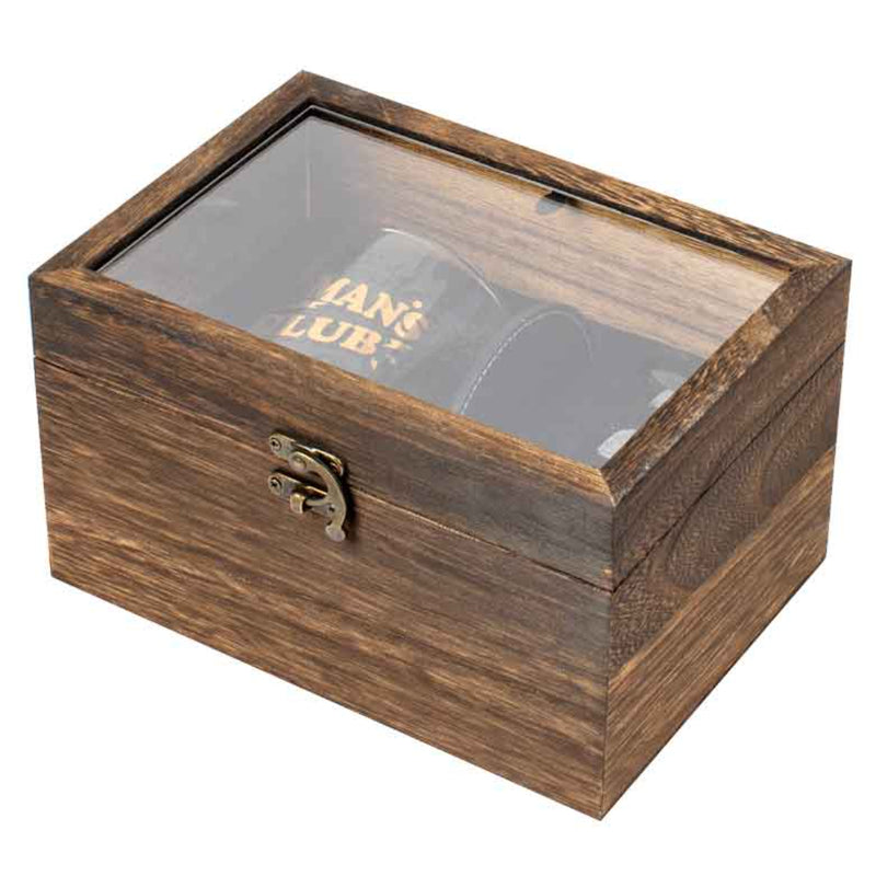 Grumpy Old Mans Club 3 Pc Wood Box Gift Set 270ml Spirit 4 Stones Coaster image 3