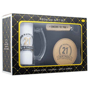 21st Birthday 490ml stein gift set with bottle opener and coaster – thumbnail