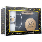 40th Birthday 490ml stein gift set with bottle opener and coaster – thumbnail