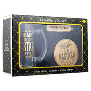 Grumpy Old B 490ml stein gift set with bottle opener and coaster – thumbnail