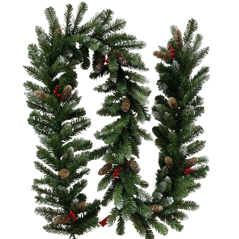 Ronis Christmas Garland with Cones & Berries 274cm