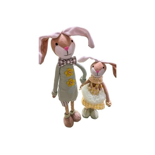 Bunny figure with telescopic extendable legs