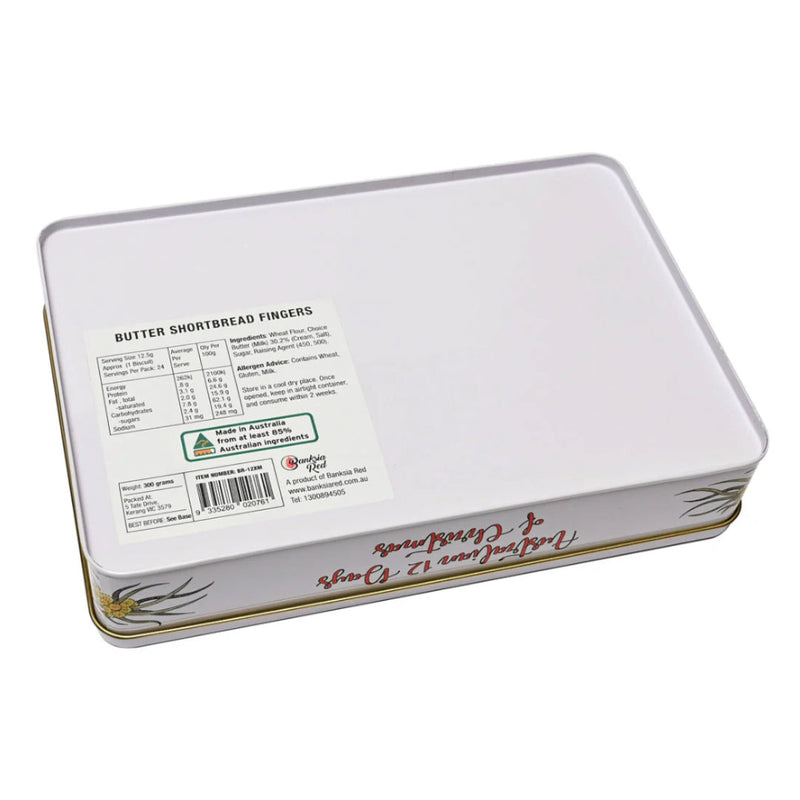 Banksia Red 12 Days Of Christmas Tin Contains Butter Shortbread Fingers Collectable Tin image 4