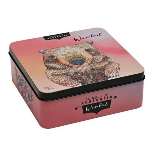 Wombat themed macadamia biscuit tin