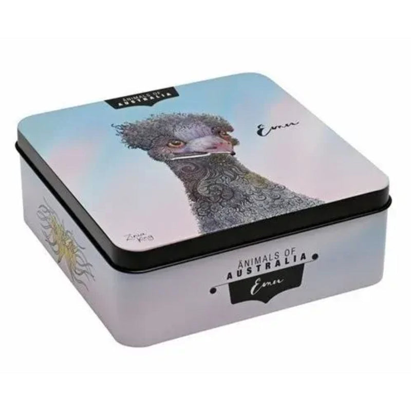 Emu lemon myrtle biscuit tin