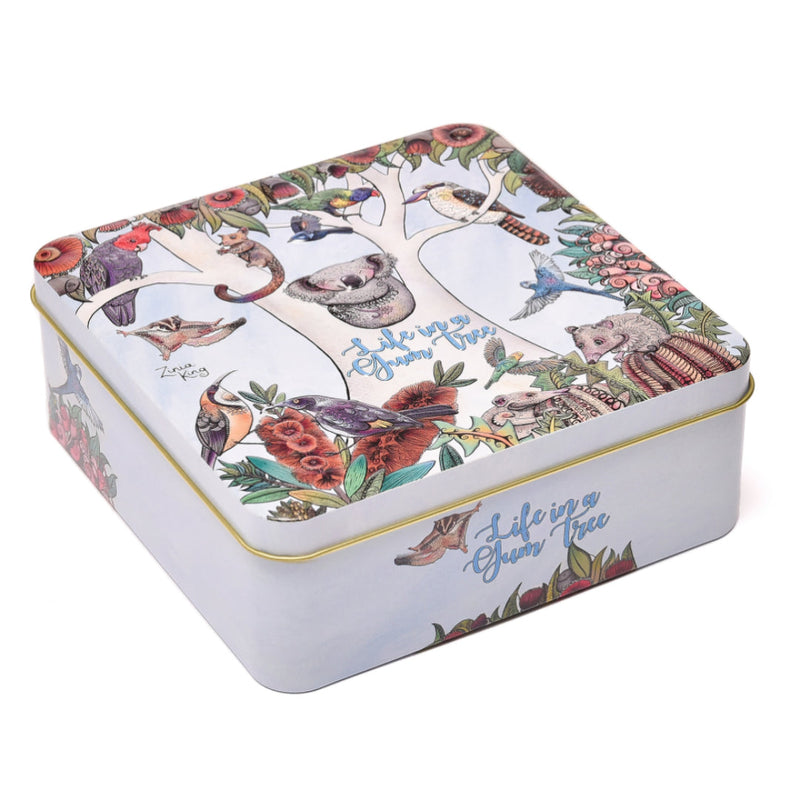 Banksia Red Life In A Gum Tree Tin Contains Australian Jersey Caramel Fudge Collectable Tin image 2