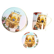 Banksia Red Wombat mug and coaster in a collectable tin image 4