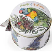 Banksia Red Parrots Of Australia Tin Contains Dark Chocolate, Fruit & Nut Mix Collectable Tins image 2