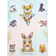 Banksia Red Animals of Australia Tea Towel image 2