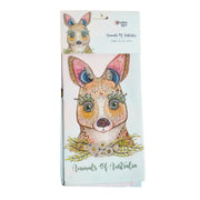 Animals of Australia illustrated tea towel