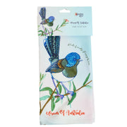 Wrens of Australia illustrated tea towel