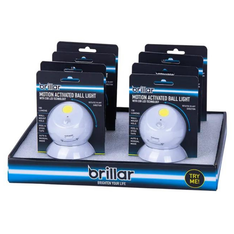 Brillar Cob Led Motion Activated Swivel Ball Light