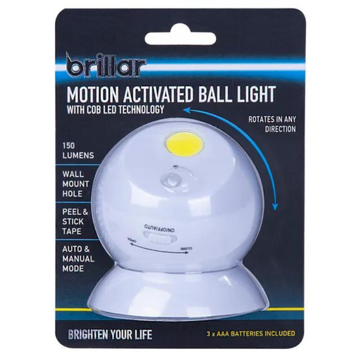 Brillar Cob Led Motion Activated Swivel Ball Light
