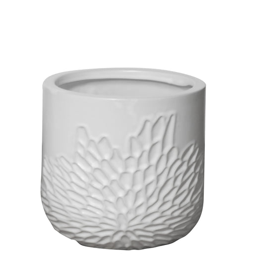 Bloom Base Pot 13x12cm Matt White