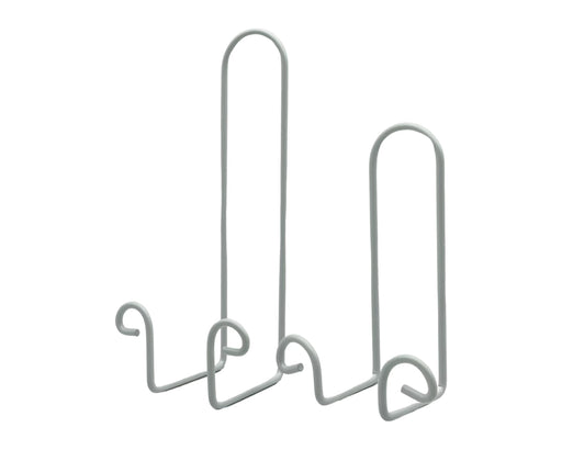 White free standing metal plate holder 20 cm for decor display
