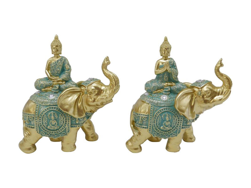 Rulai Buddha on Elephant 2 Assorted 15cm