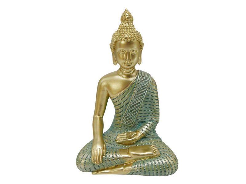 25cm aqua glitter Buddha statue