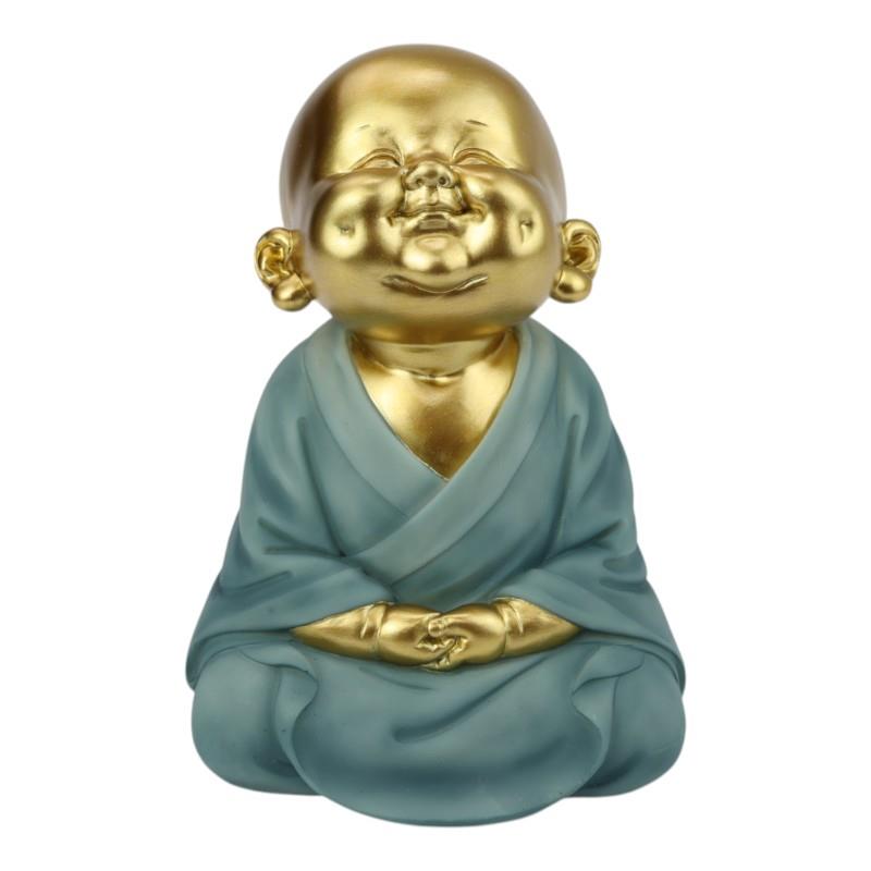 Sitting Buddha Monk Looking up 21cm