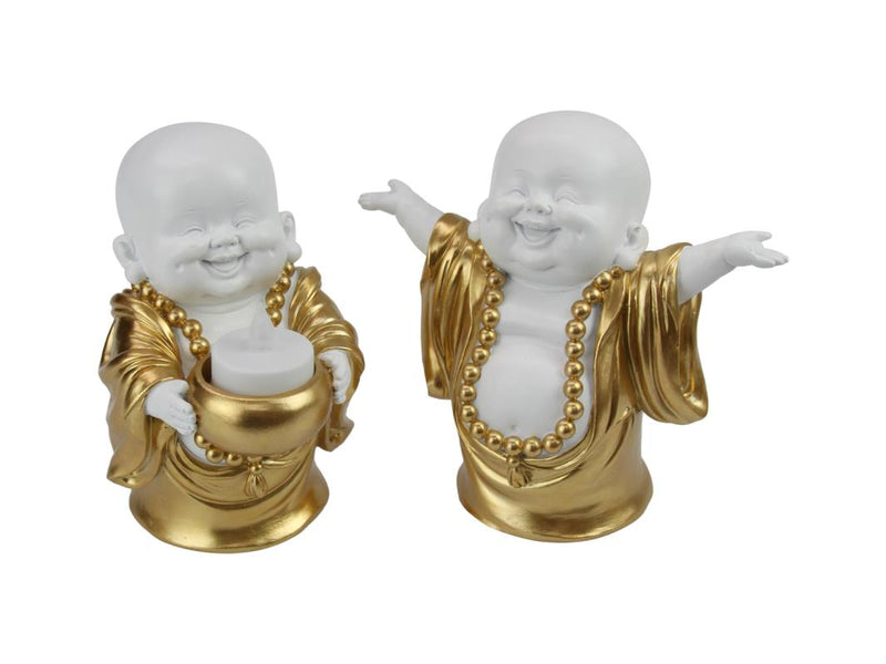 Standing Laughing Buddha figurine assorted