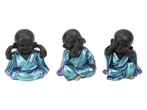 Wise Monk Buddha Shine Finish 3 Assorted 14cm