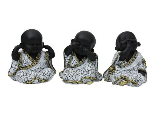 Wise Tan Buddha Monk 3 Assorted 11cm