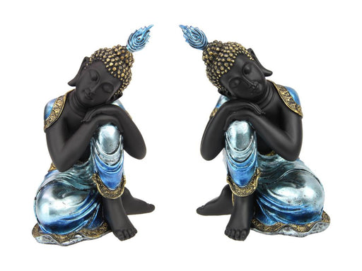 Rulai Resting Blue Buddha 2 Assorted 18cm